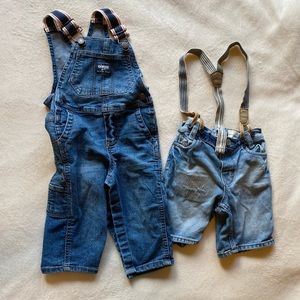OshKosh B’Gosh Overalls and H&M Suspender Overalls